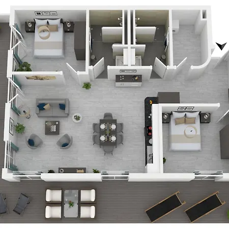 Lejlighed 5 Sterne Boddenkieker Mit Grosser Eckterrasse Und Boddenblick *